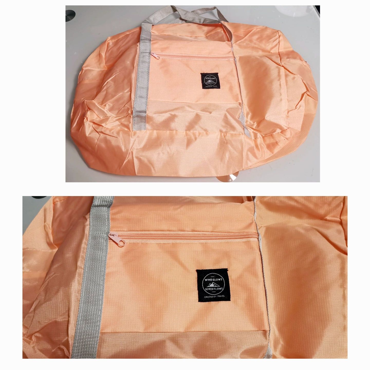 Nowa wygodna, podróżna, wodoodporna różowa torba, 45 cm x 30 cm