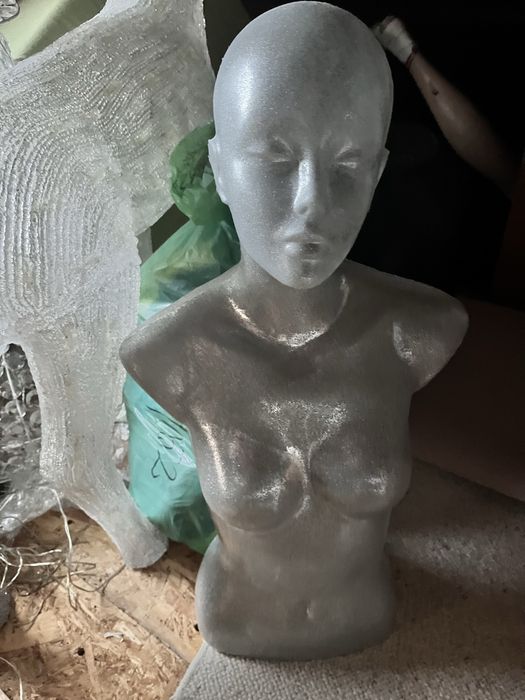 Manekin sklepowy srebrny brokat tors krawieckie manekiny kobieta