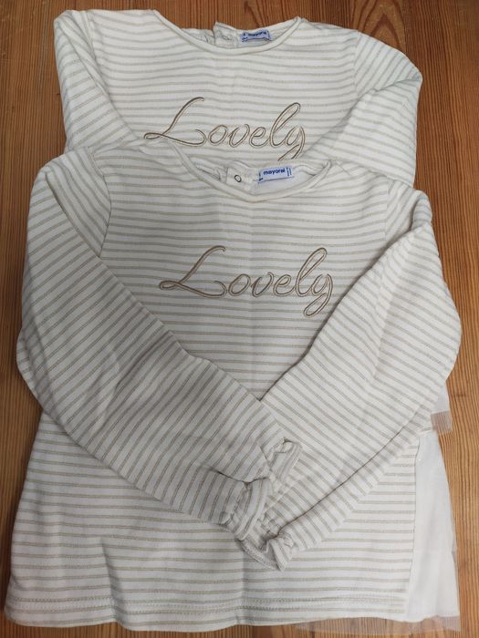 Dwie świąteczne bluzeczki Mayoral jak nowe 128