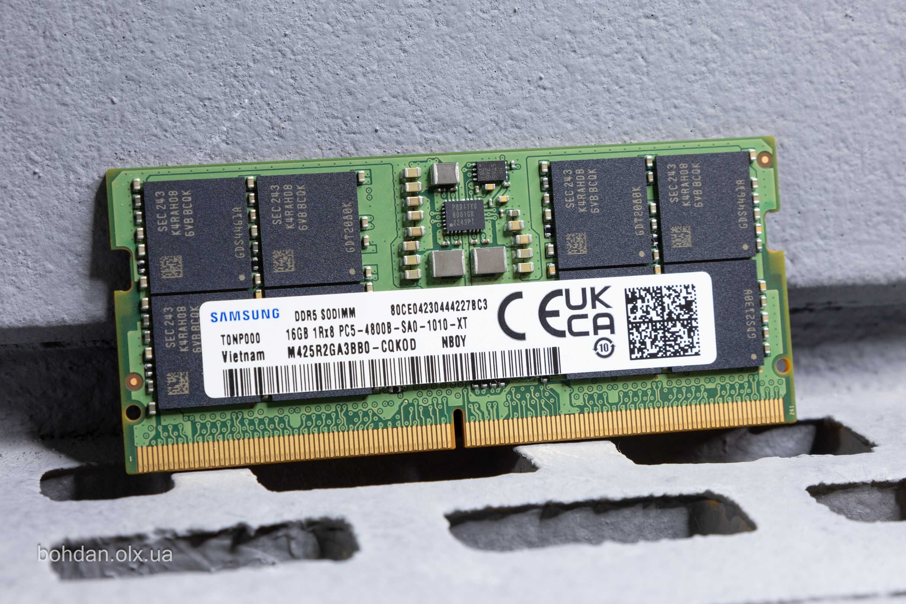 16GB Samsung DDR5 4800 MHz SODIMM RAM (M425R2GA3BB0-CQKOD / CQKOL)