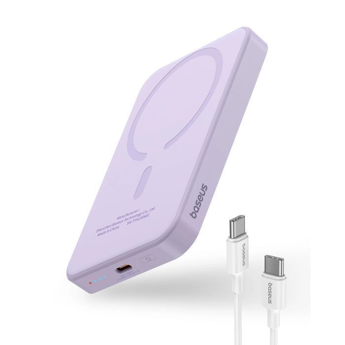 Powerbank Baseus 5000mAh 20W z Kablem USB-C - Fioletowy