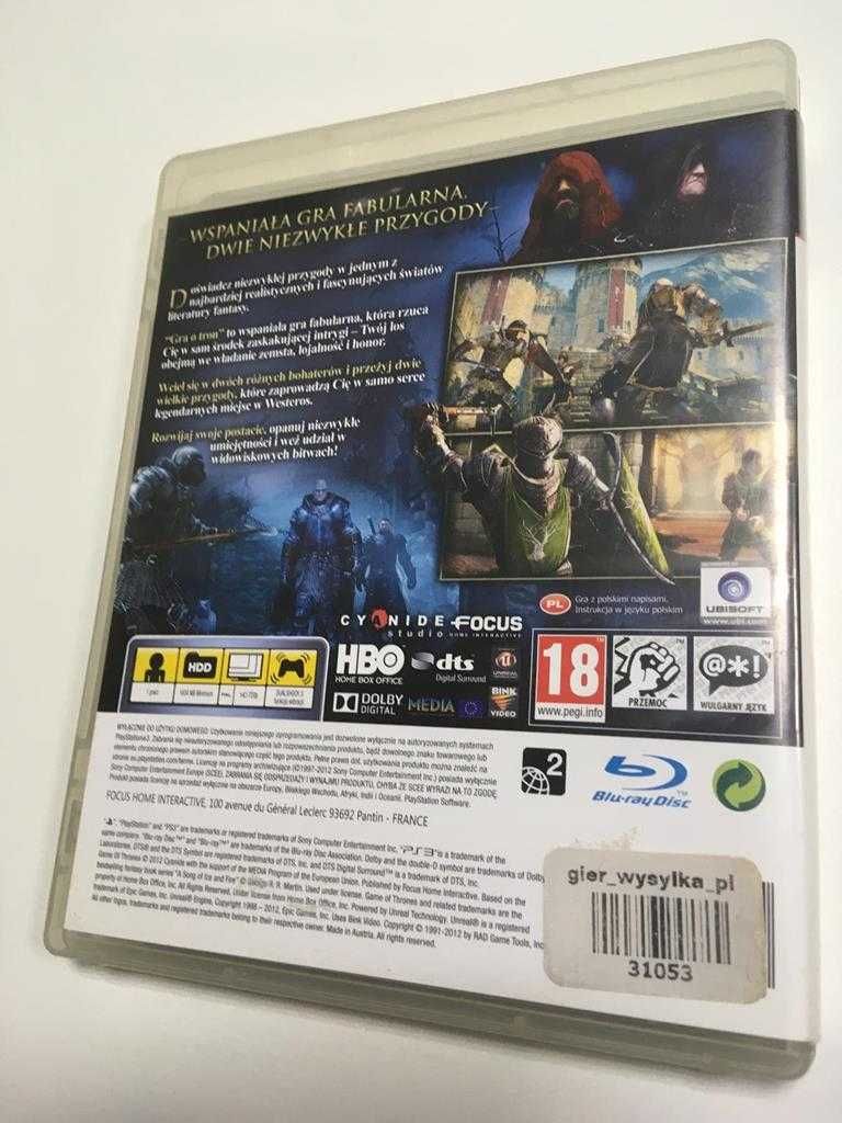 Gra o tron Game of Thrones PS3 PL Sklep Warszawa Wola