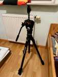 Statyw Manfrotto 290 Dual + głowica olejowa  + płytka poziomująca