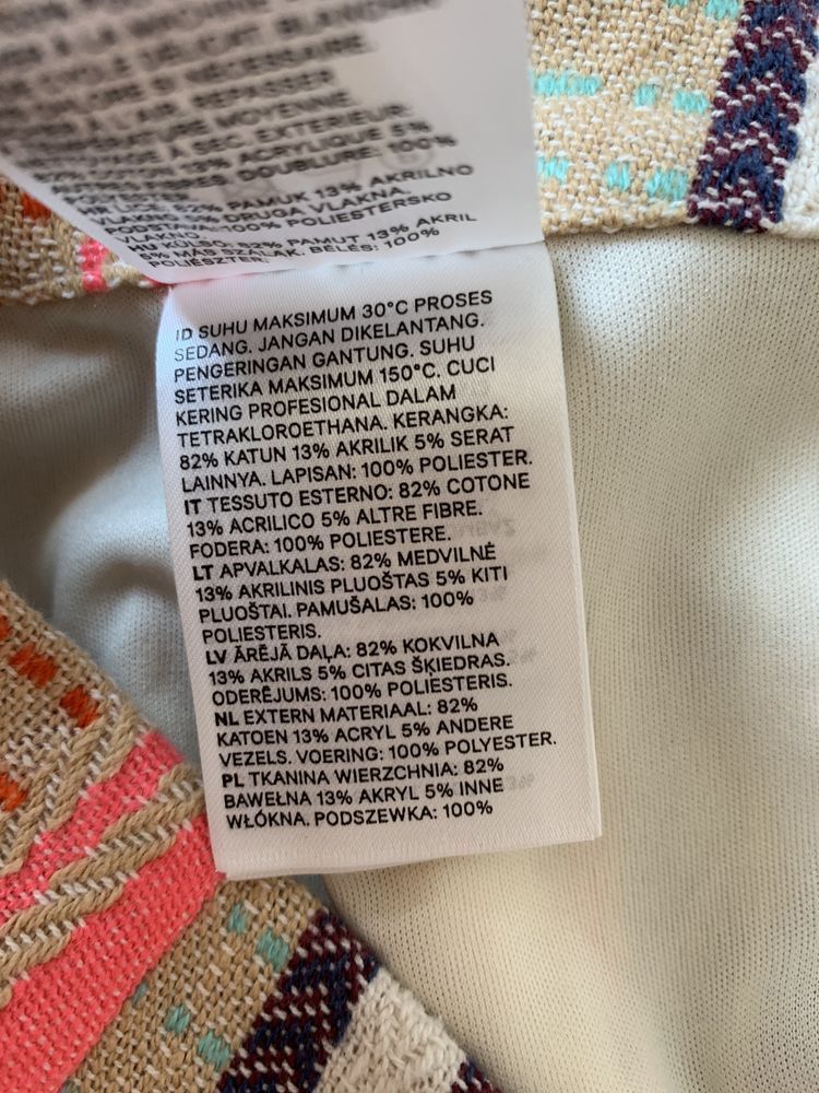 Spódniczka mini bawełna letnia boho H&M 36 S