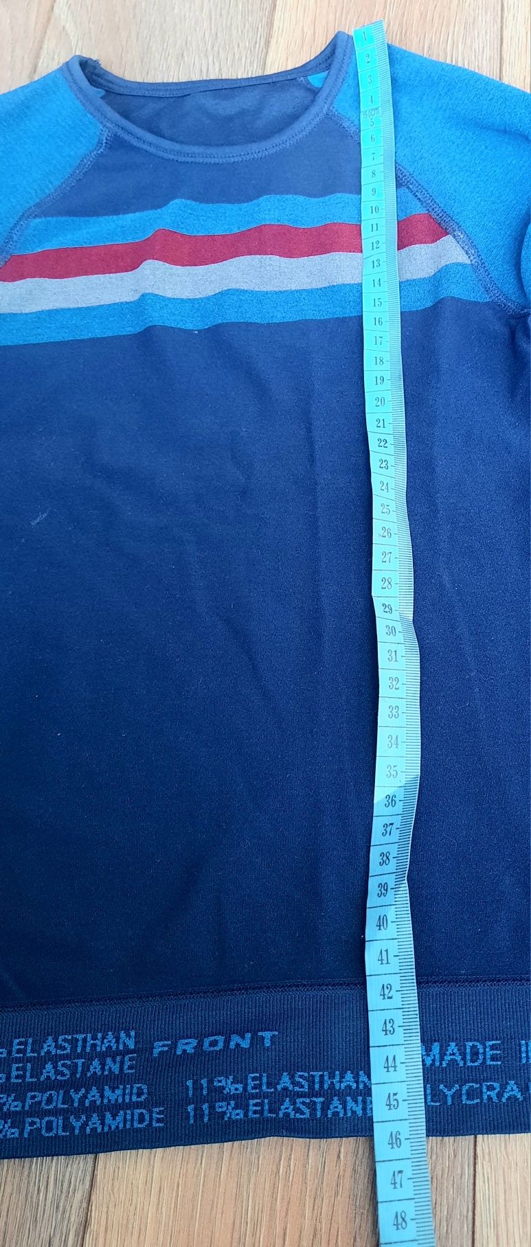 Bluzka termalna z długim rękawem niebieska 116-122
