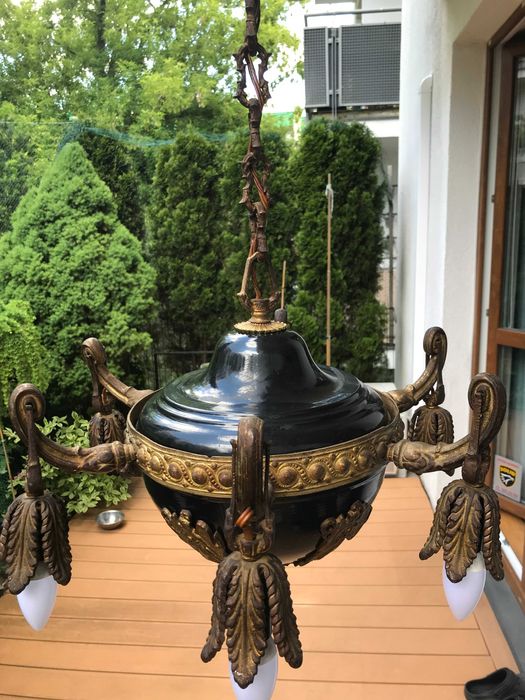 Zyrandol mosiezny 6 ramienny