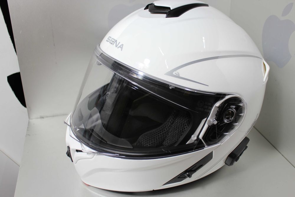 Мотошолом Чорний SENA Outrush R SP85 Bluetooth L-58-59см Type-C