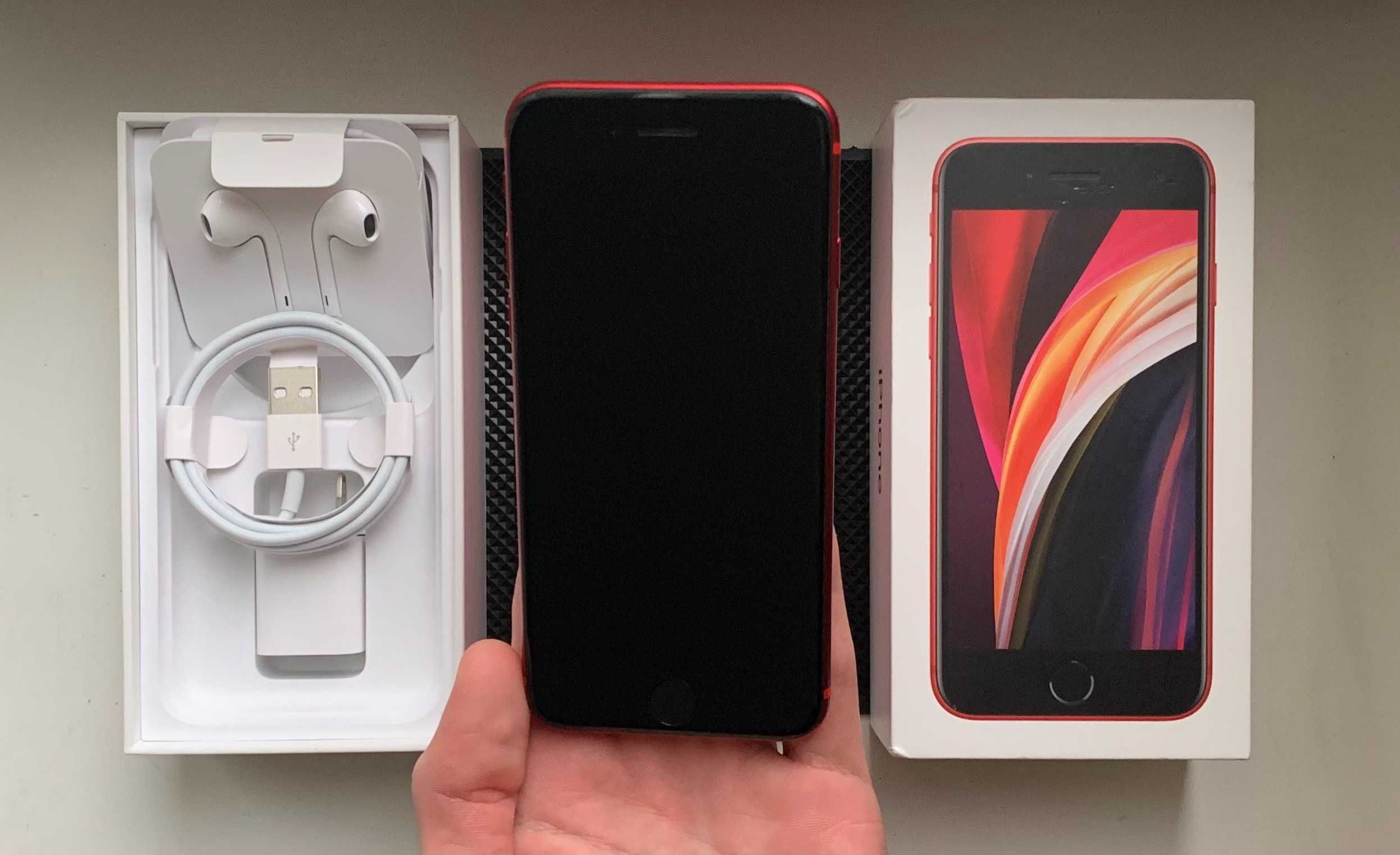 НОВЫЙ - iPhone SE 2020 64 гб - NEVERLOCK - 100% АКБ + КОМПЛЕКТ - RED
