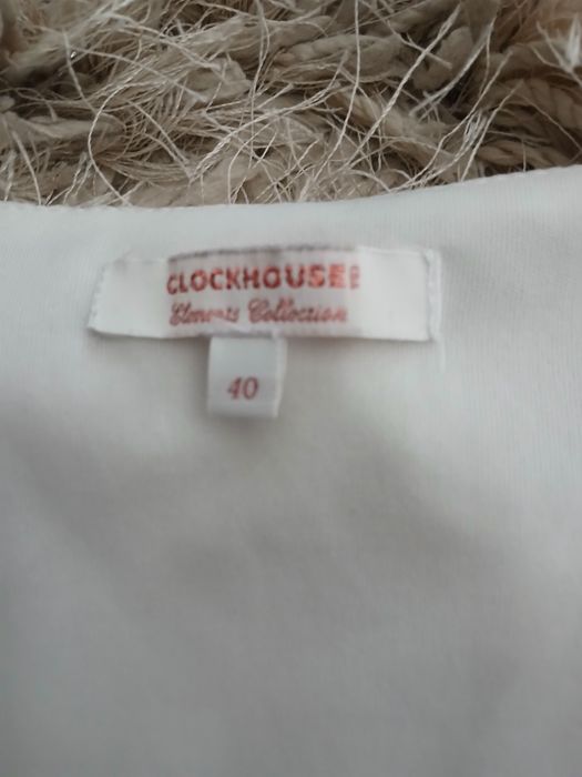 Biała zwiewna bluzka na ramiączkach r. 40