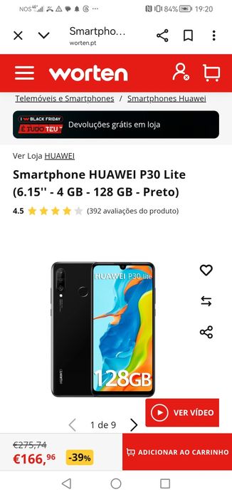Huawei P30 lite 128 gb memoria e 4gb ram