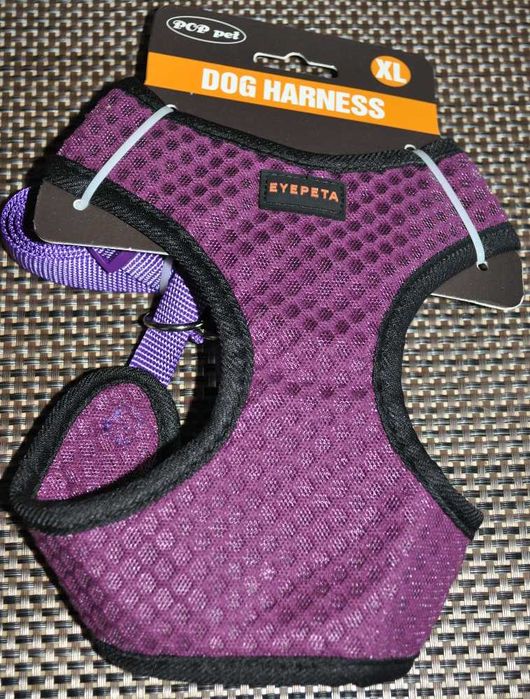 NOWE - Szelki i SMYCZ dla psa/ kota -XL -fioletowe- KRK