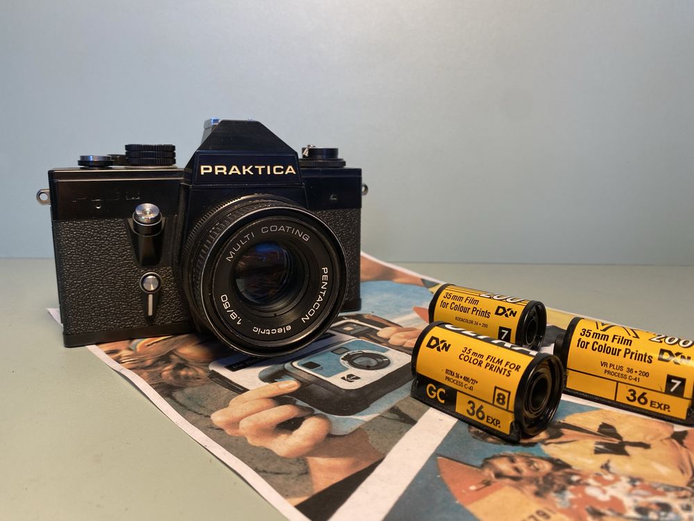 Praktica PLC-2 - 50mm f1.8 - aparat analogowy z kolekcji !