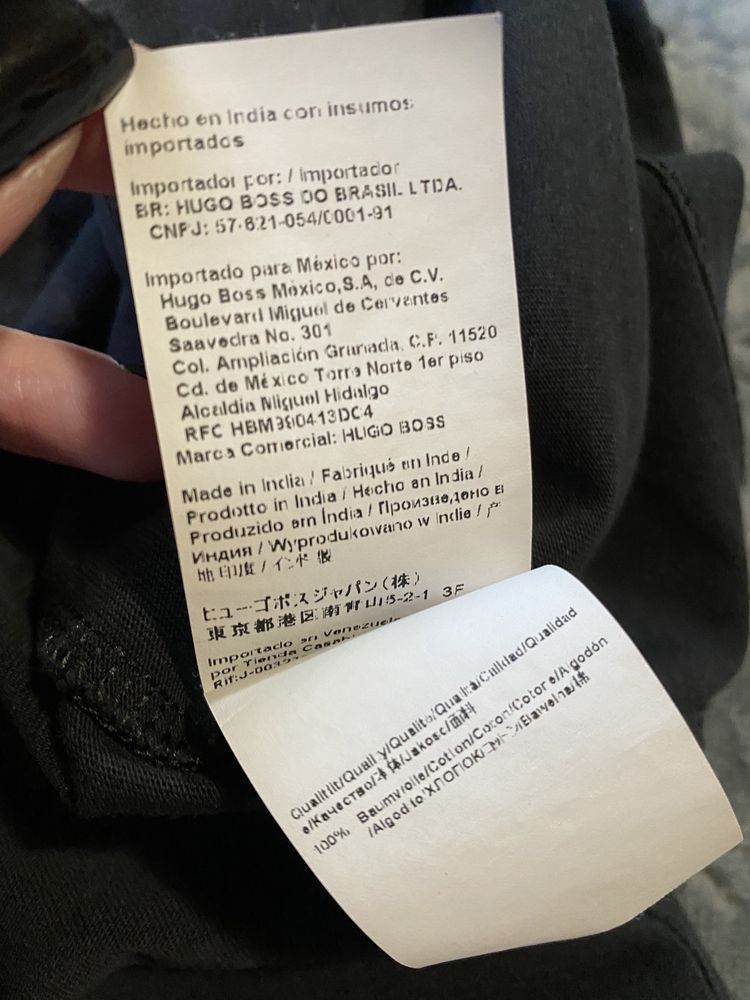 Meska koszulka serek hugo boss czarna L