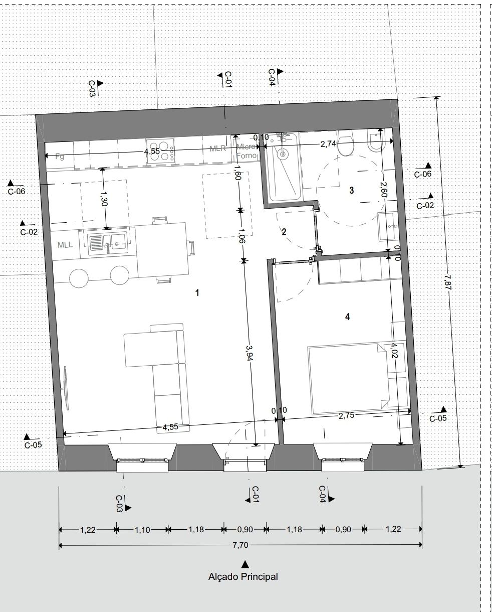Moradia T1 - com projeto aprovado para recuperar