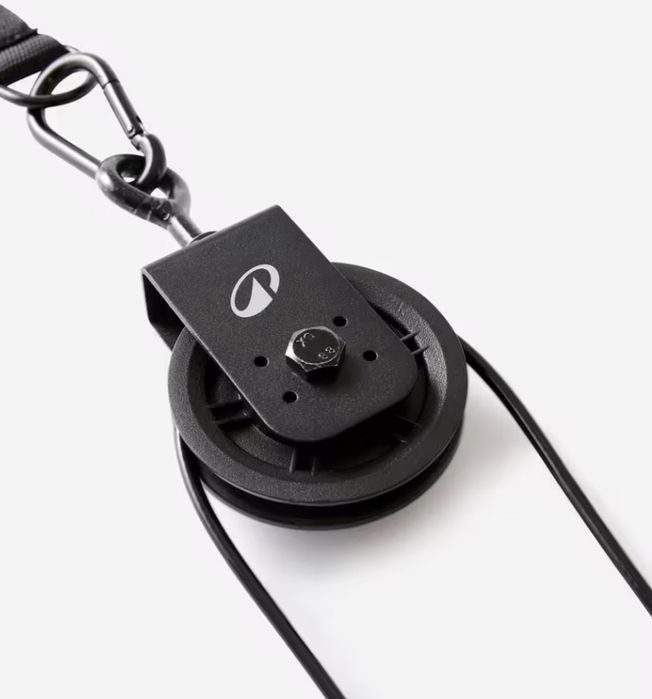 Polia de musculação com barra e suporte