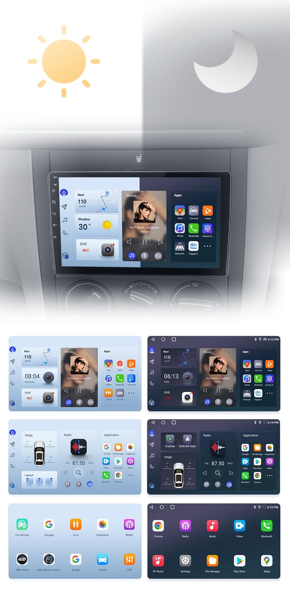 Rádio 9" Volkswagen Bora 2005-06 Carplay GPS wifi Bluetooth NOVO