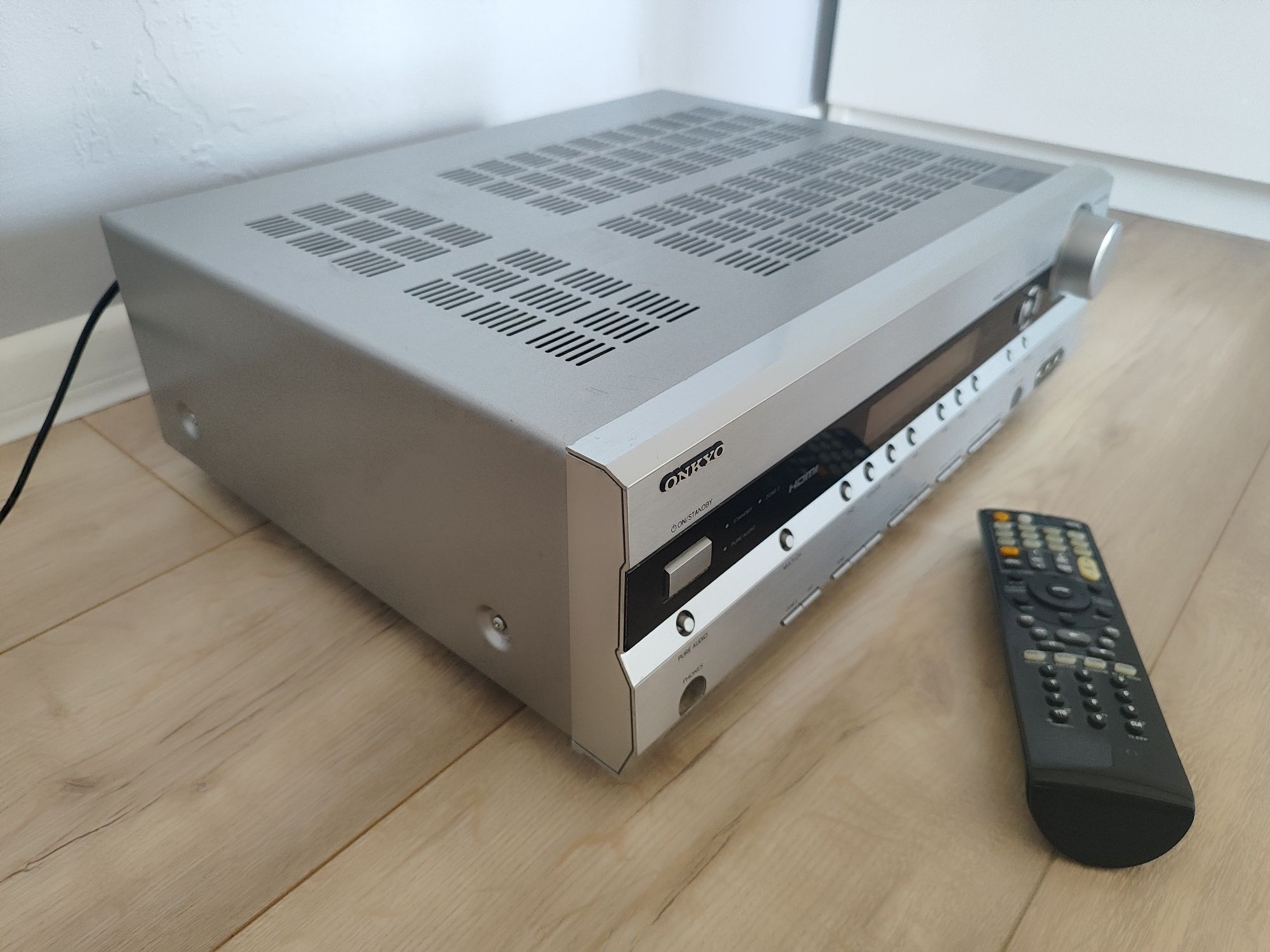 Amplituner ONKYO TX-SR506 7x130W DTS HDMI Pilot Wzmacniacz Srebrny