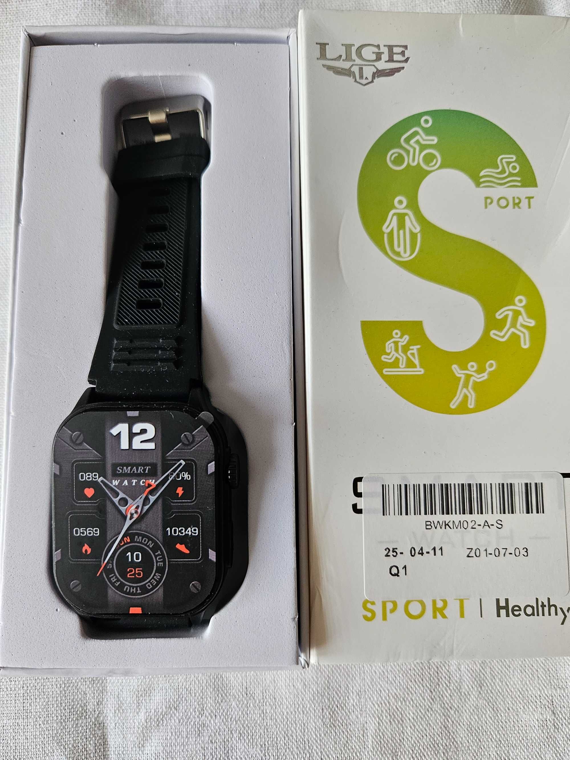 Smartwatch nowy KM 02 czarny
