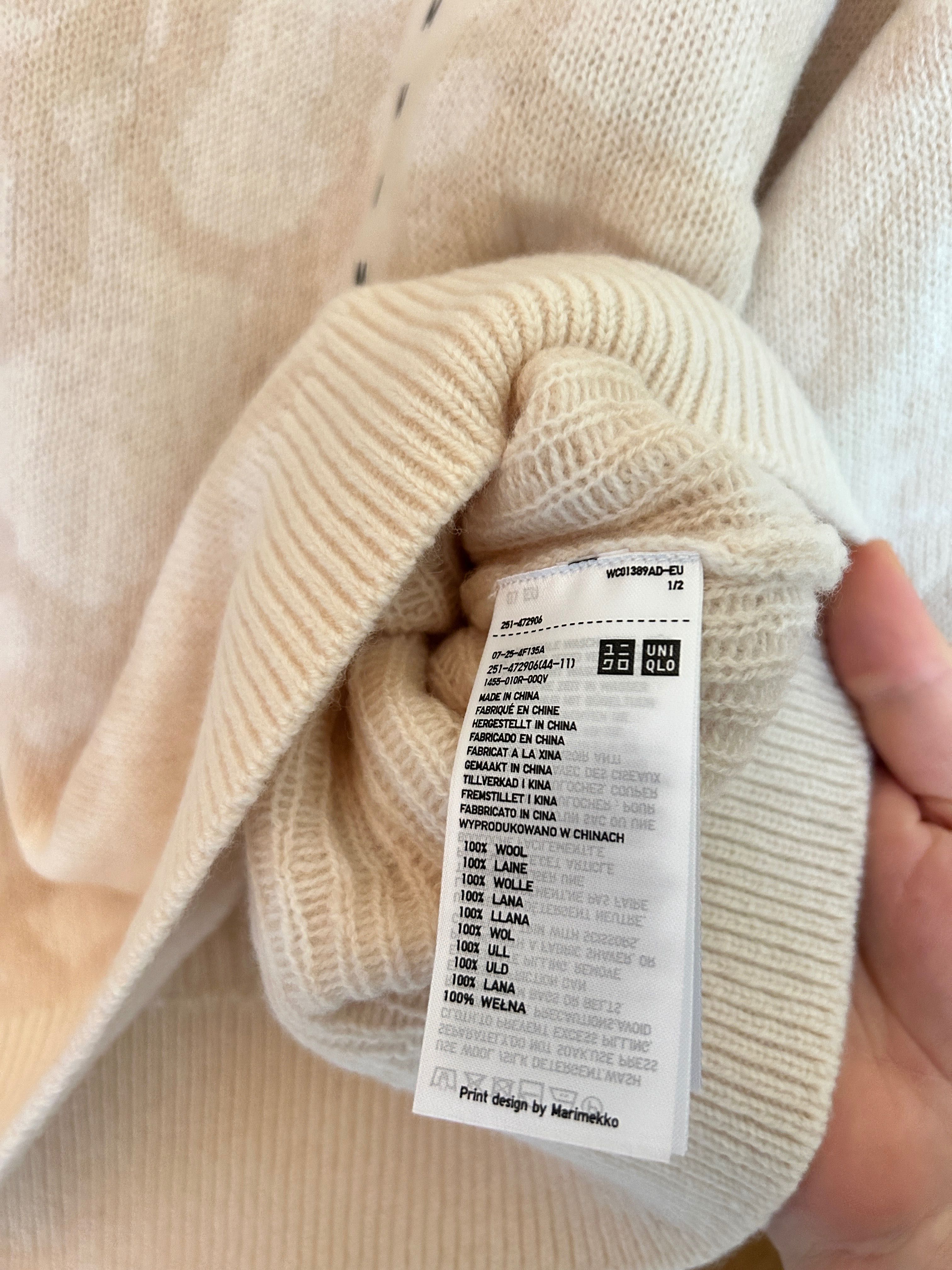 Uniqlo x Marimekko sweter damski M w kwiaty unikko unikat