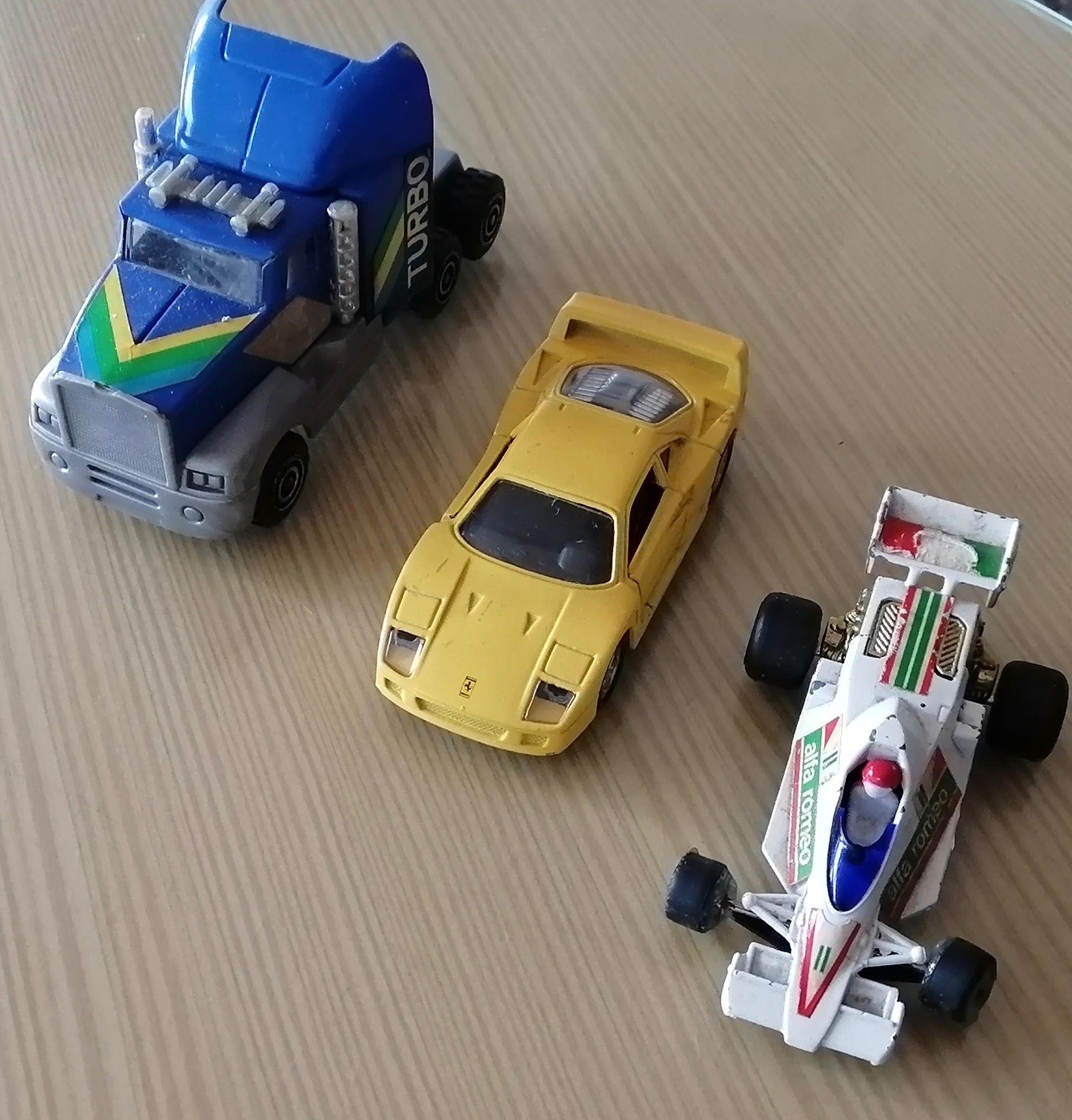 conjunto de veículos miniatura