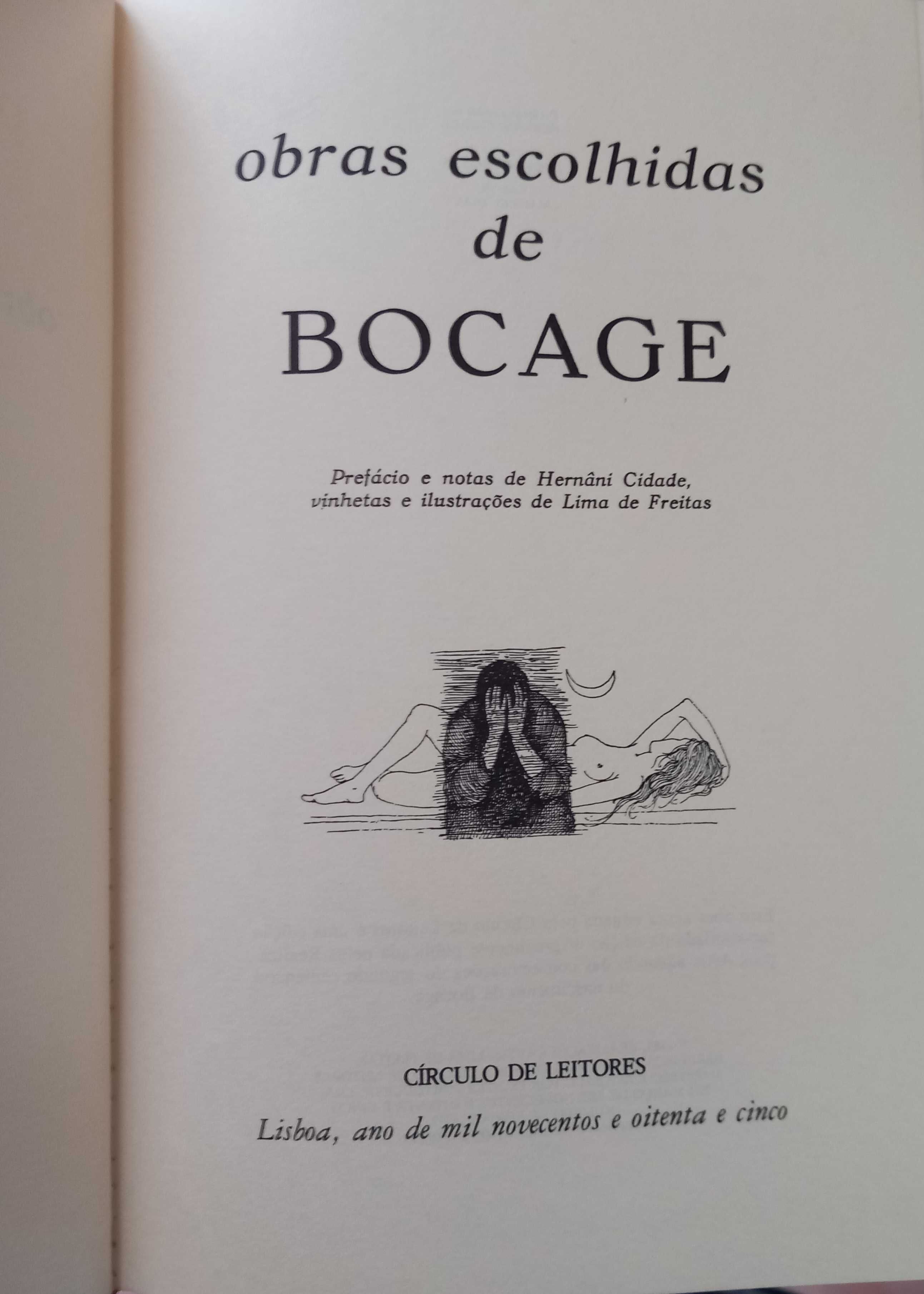 Obras escolhidas Bocage - 3 volumes