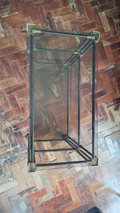 Mesa de vidro vintage
