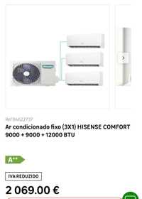 Ar condicionado fixo (3X1) HISENSE COMFORT 9000 + 9000 + 12000 BTU