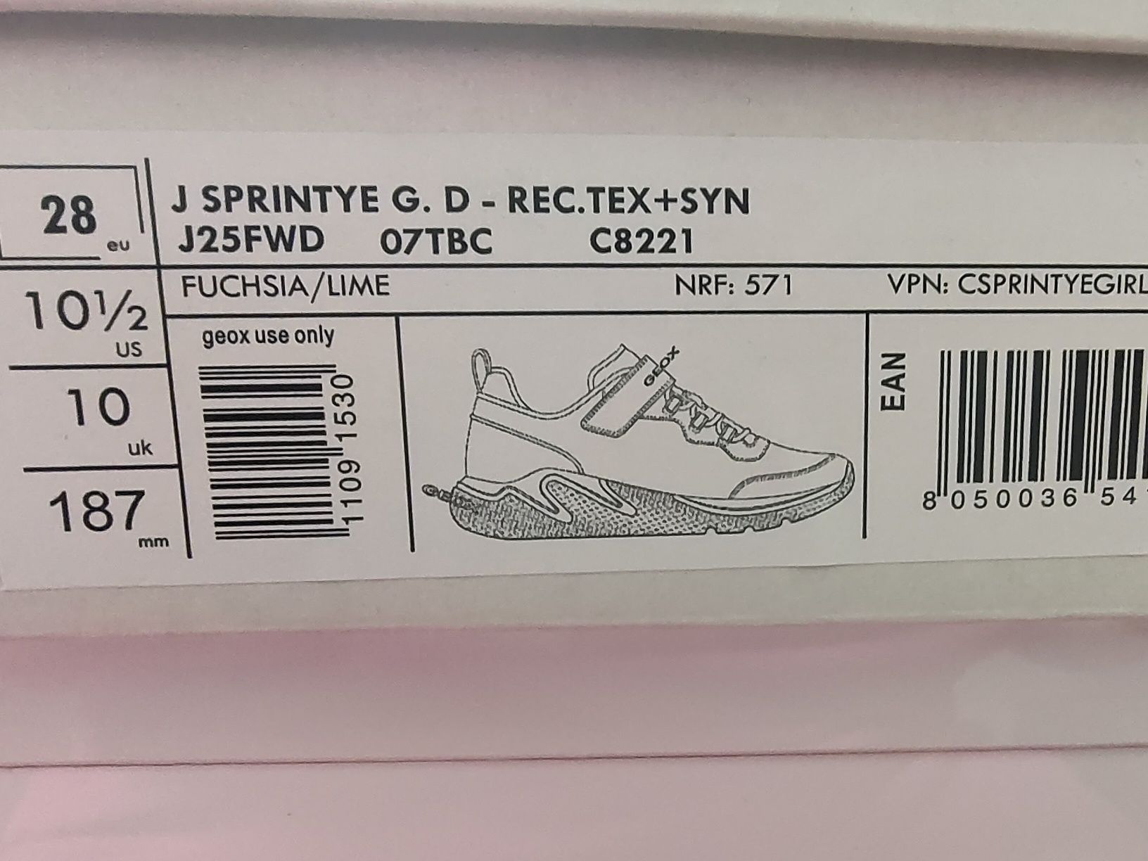 Buty, adidasy Geox, buty dla dziewczynki różowo fioletowe, buty Bartek