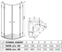 Kabina prysznicowa Kabi Iwon plus 90