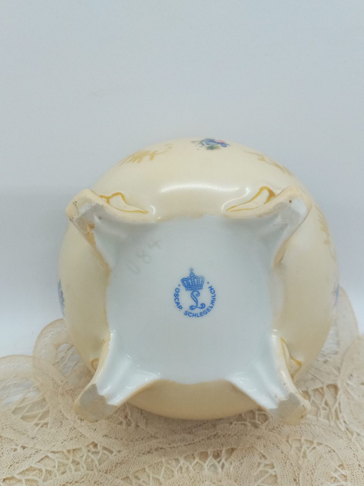 Бонбоньерка конфетница шкатулка Oscar Schlegelmilch фарфор 1950х