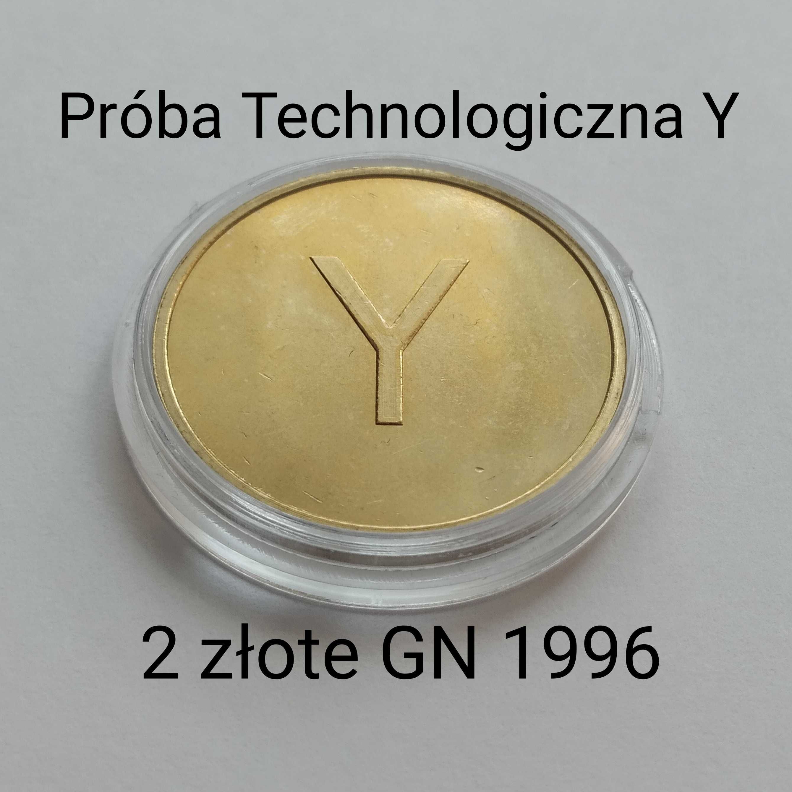 Y próba technologiczna 2 zł GN 1996 Zygmunt August Golden Nordic