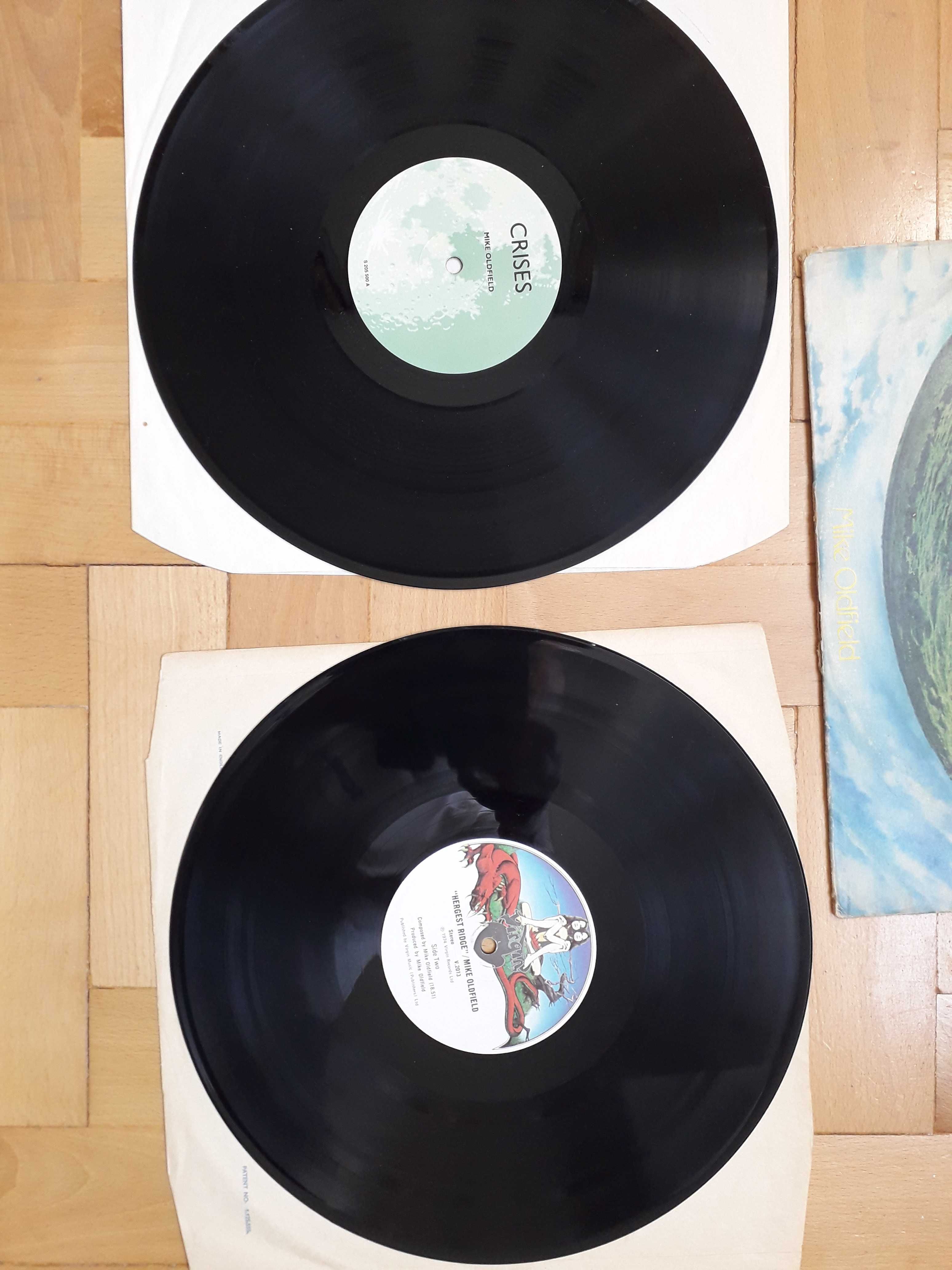 Mike Oldfield -dwie płyty Hergest Ridge + Crises –Virgin Rekords 1974r