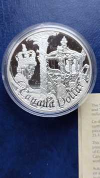 Stare monety 1 dolar 2002 Kanada stan menniczy Srebro