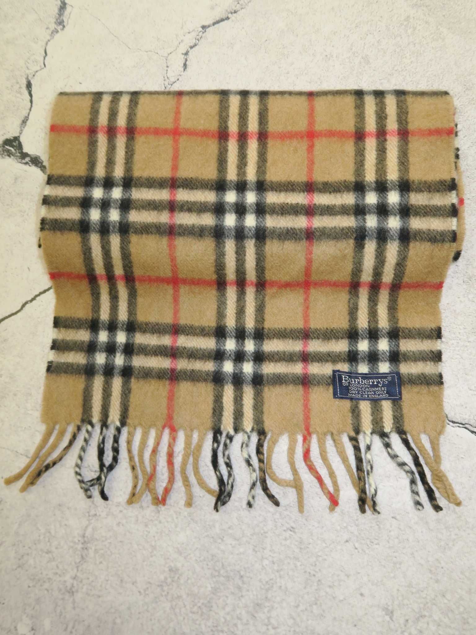 Burberry szal kaszmirowy w patern krata