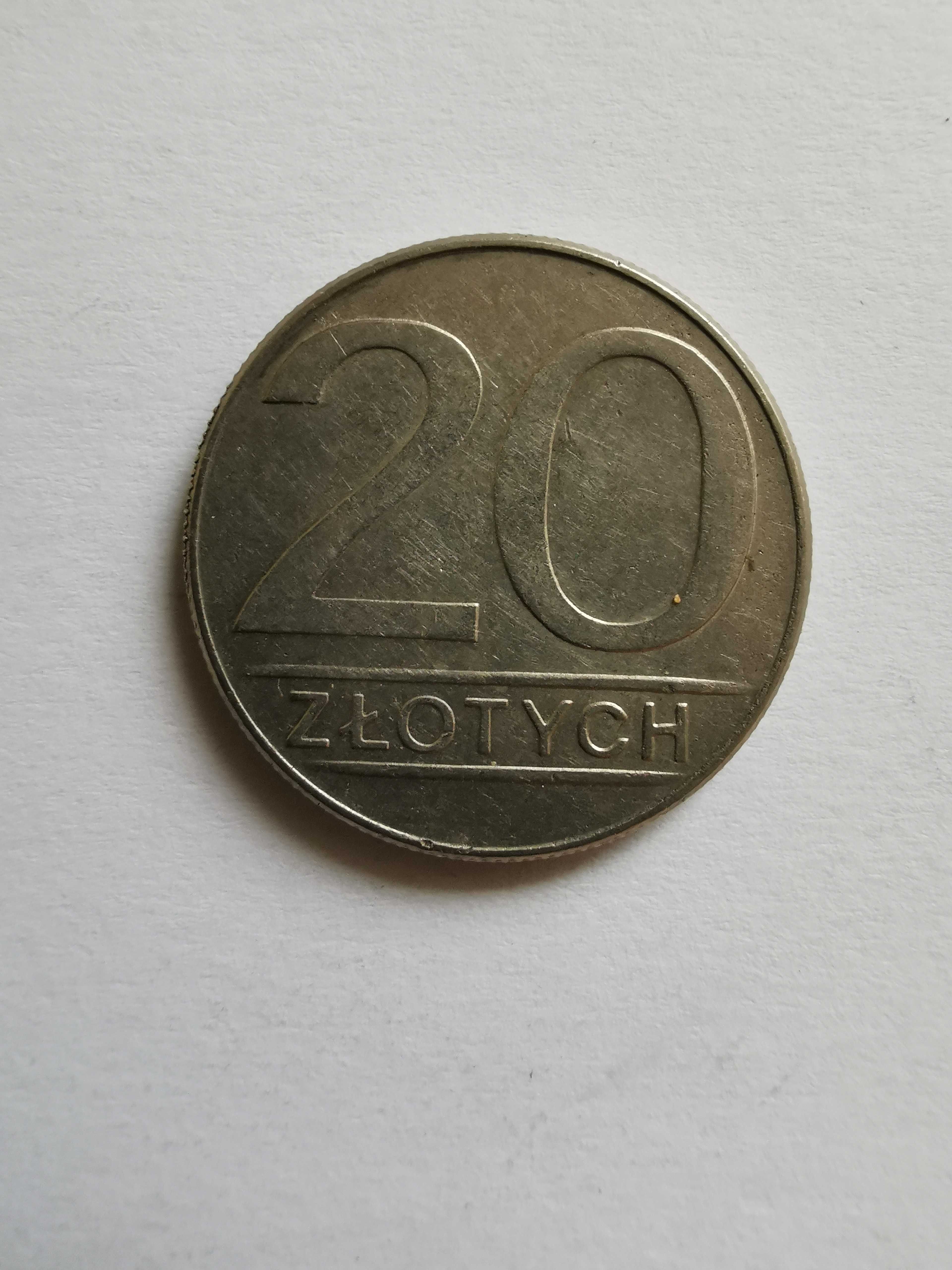 Moneta 20 złotych PRL z 1987