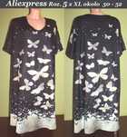 AliExpress  Letnia sukienka w motyle  Roz. 5x XL