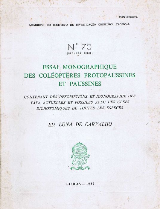 Essai monographique sur les Paussides palearctiques