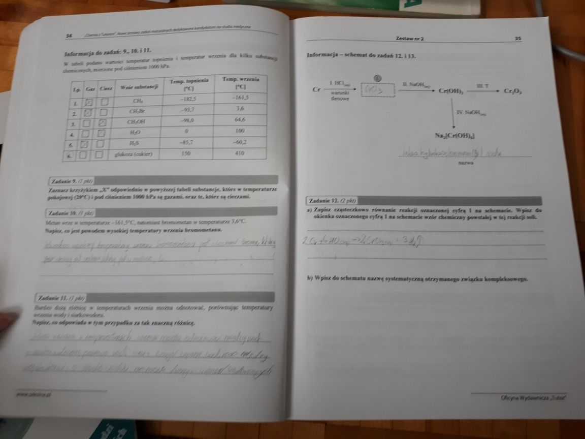 Chemia z tutorem zestawy zadań maturalnych