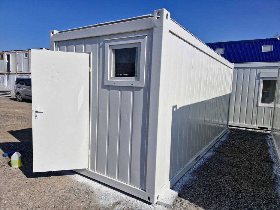 Kontener socjalny biurowy magazynowy mieszkalny 6x2,5 m biały