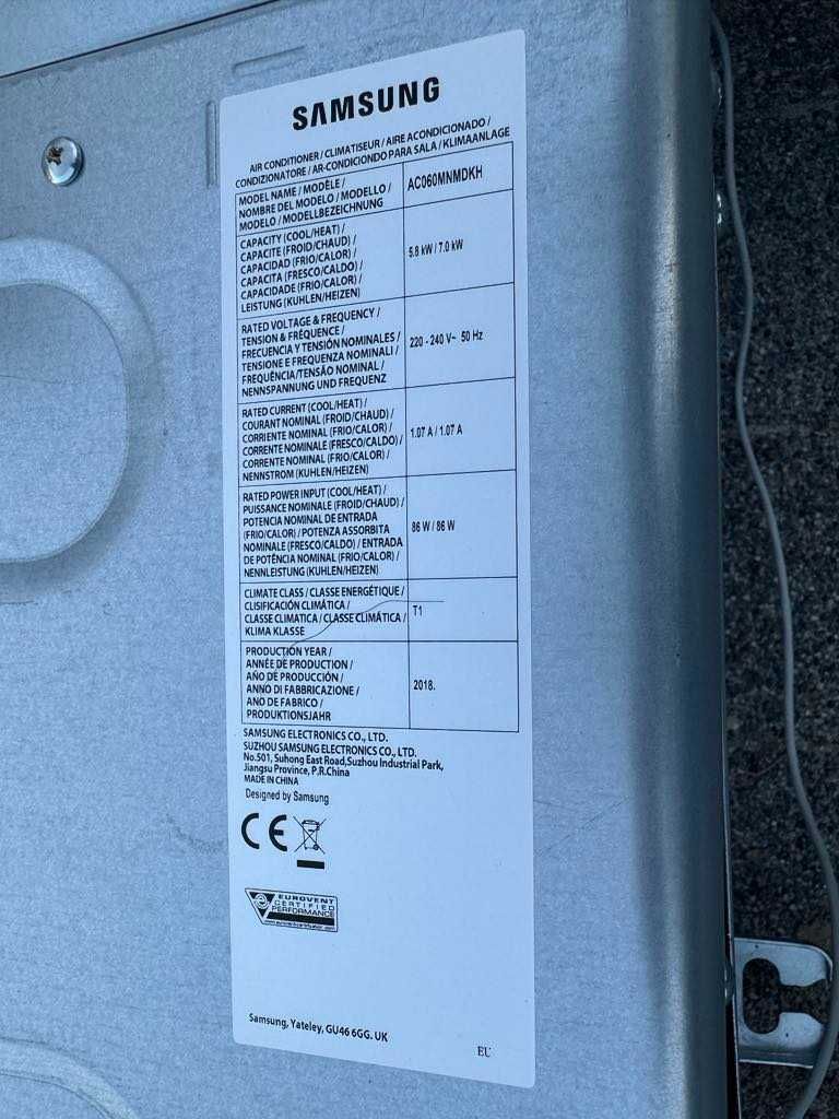 Klimatyzator kanałowy Samsung Klimatyzacja centralna 7KW 30h pracy