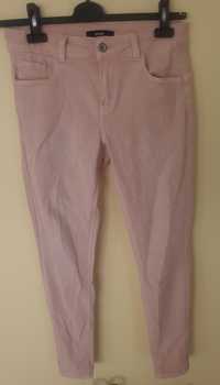 Spodnie jeansy jeans różowe róż rurki Answear 40L 38M petite