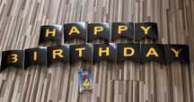 Happy birthday + świeczka cyfra 2
