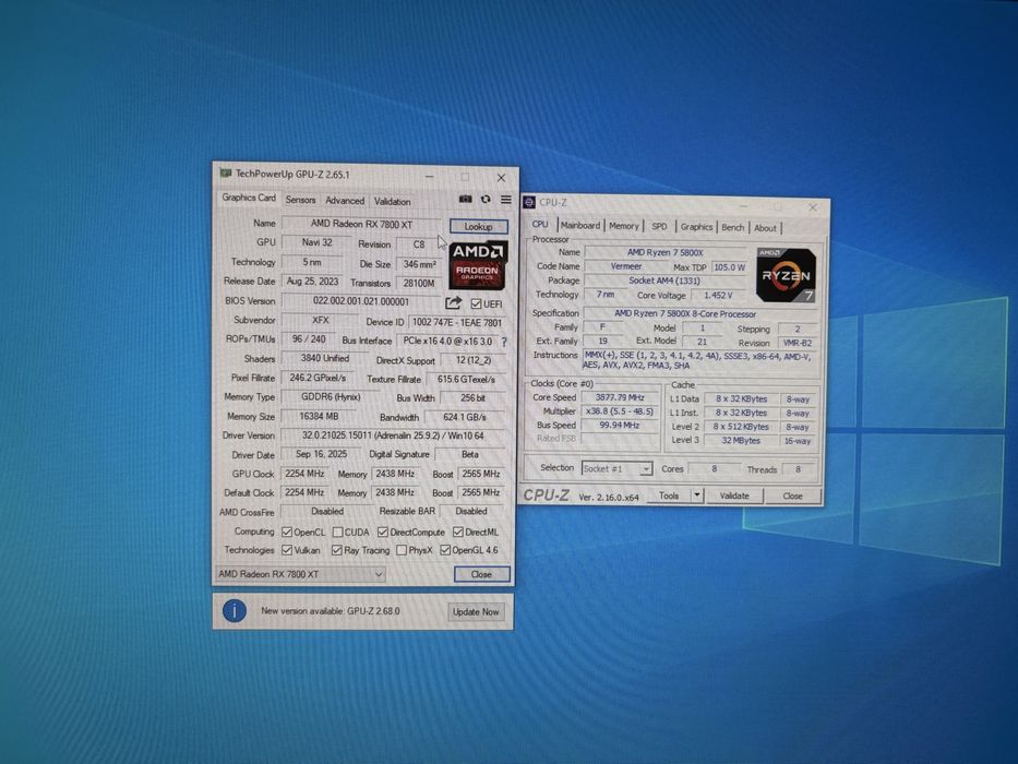 Computador gaming, rx 7800 xt/r7 5800x