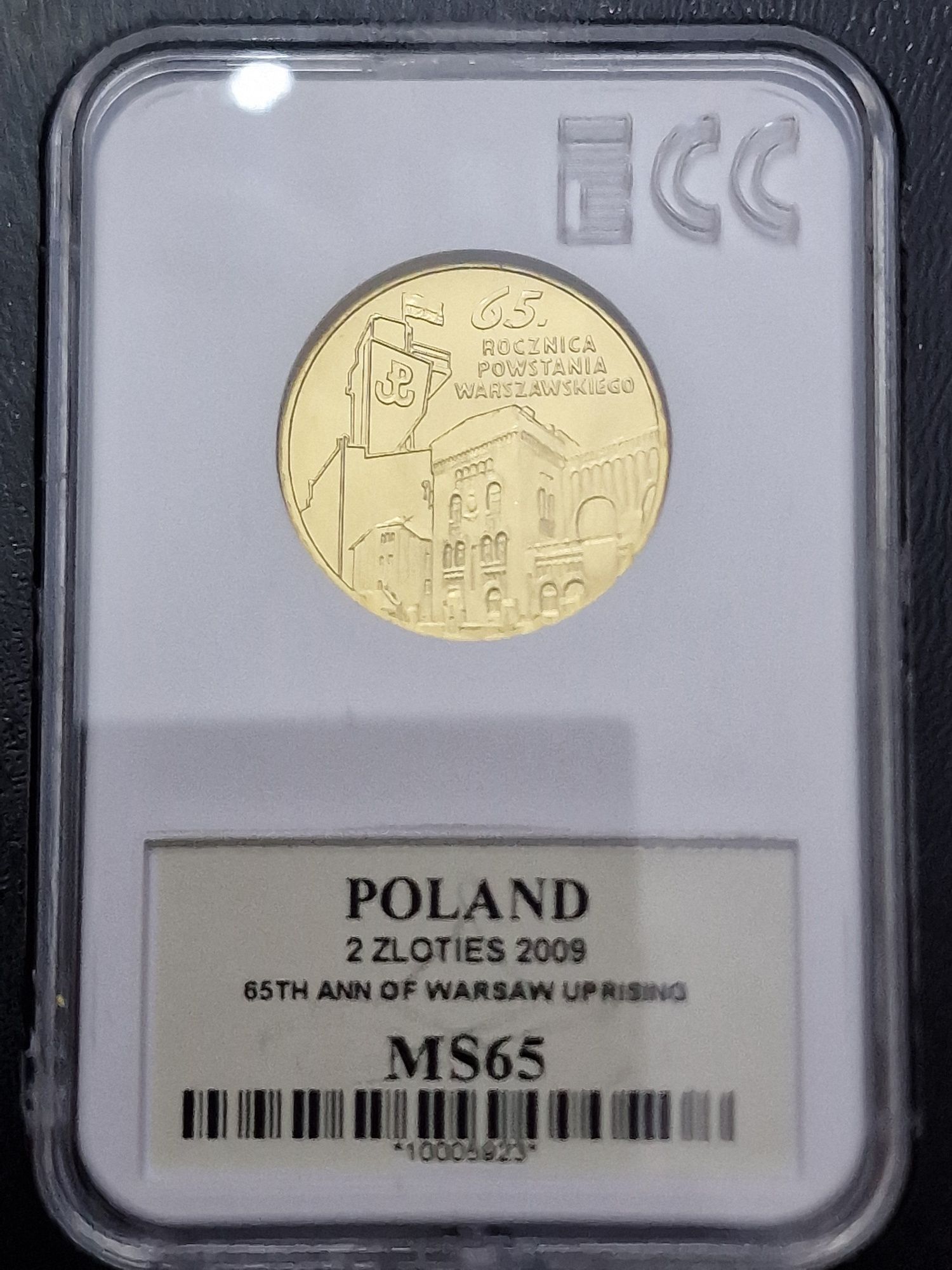 2 zł 65 Rocznica Powstania Warszawskiego 2009r Grading