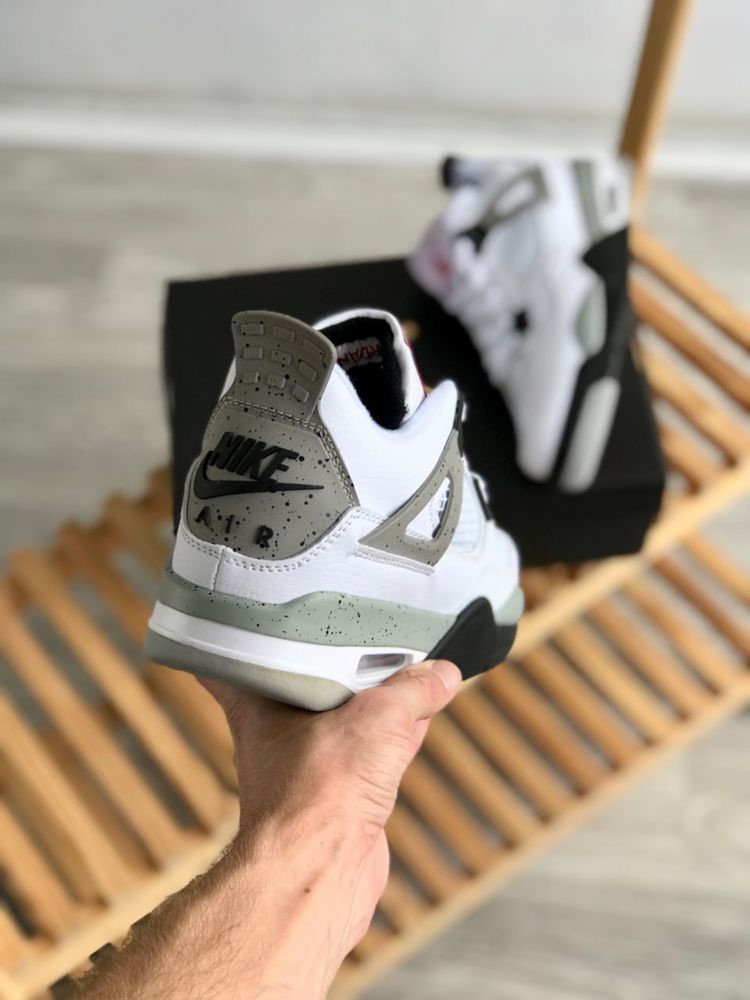 Buty Nike Air Jordan Retro 4 White Cement 36-45 męskie trampki