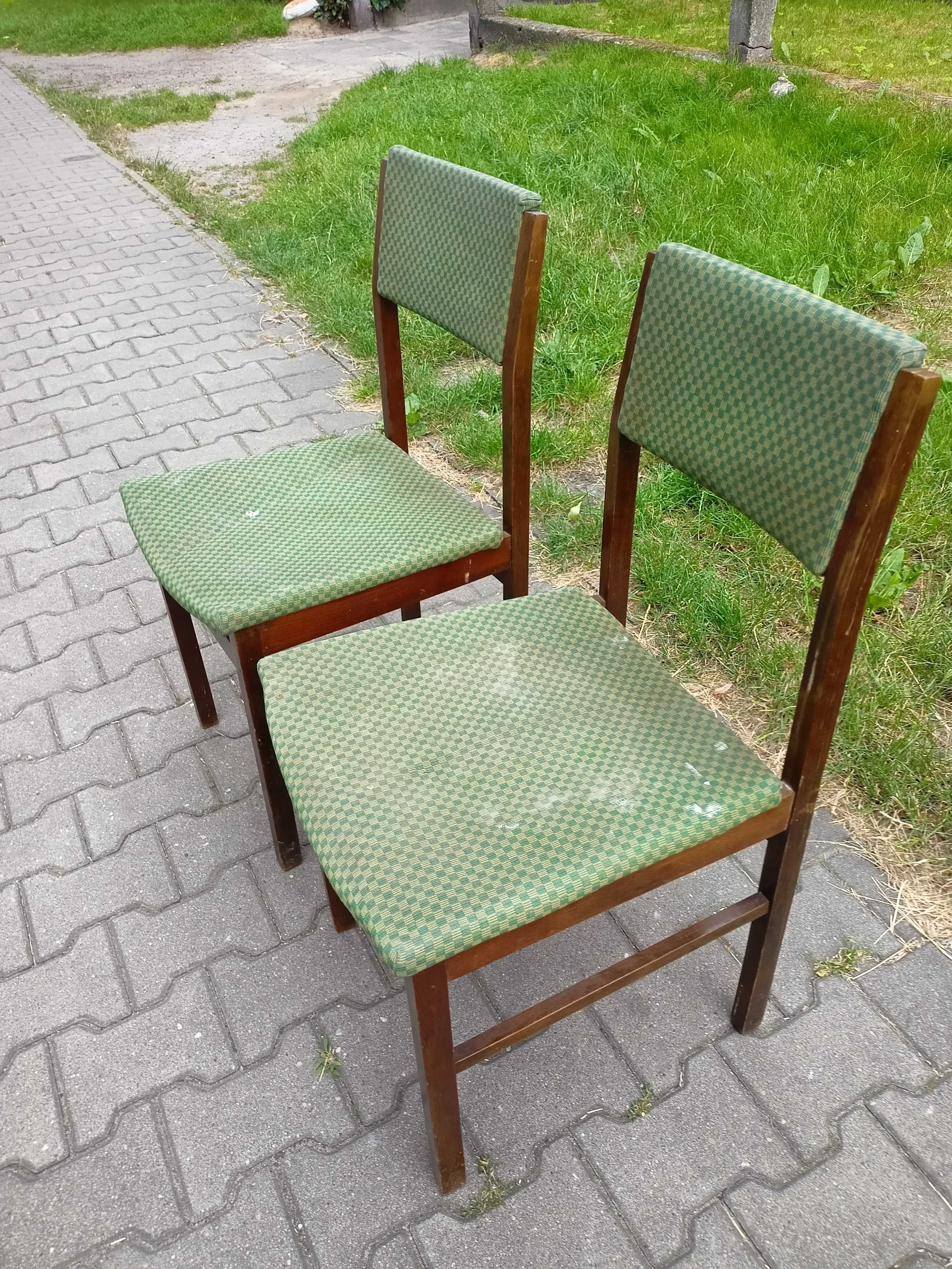 Krzesła #Krzesła 2 szt  #Stare Meble Krzesła PRL z Metką