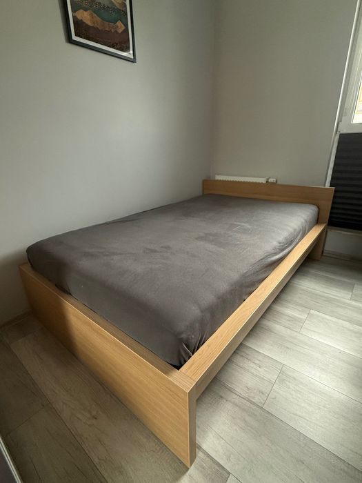 Łóżko IKEA MALM 120x200 materac VALEVÅG LED