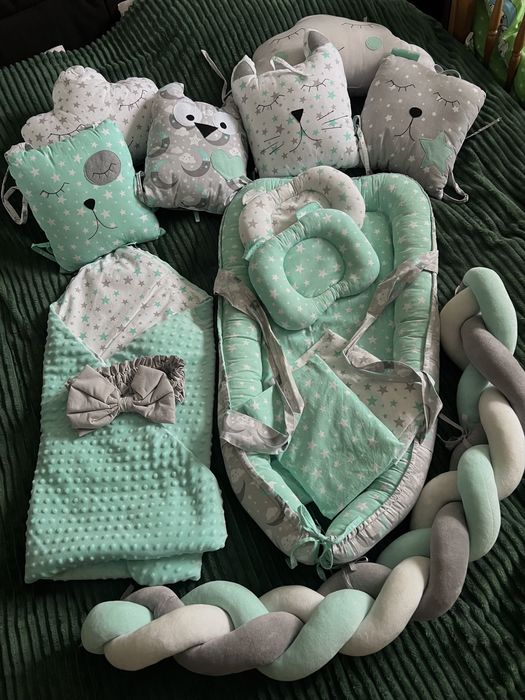 Набір у дитяче ліжечко+кокон