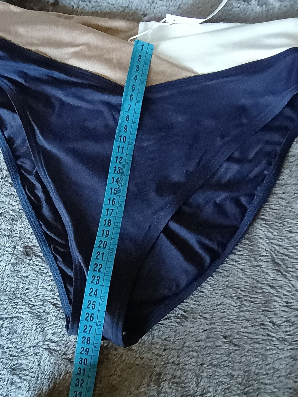 Dół od bikini Granatowe z wyższym stanem
