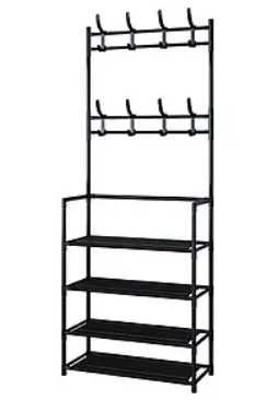 Подвійна стійка для одягу та взуття Металева вішалка для гардеробу